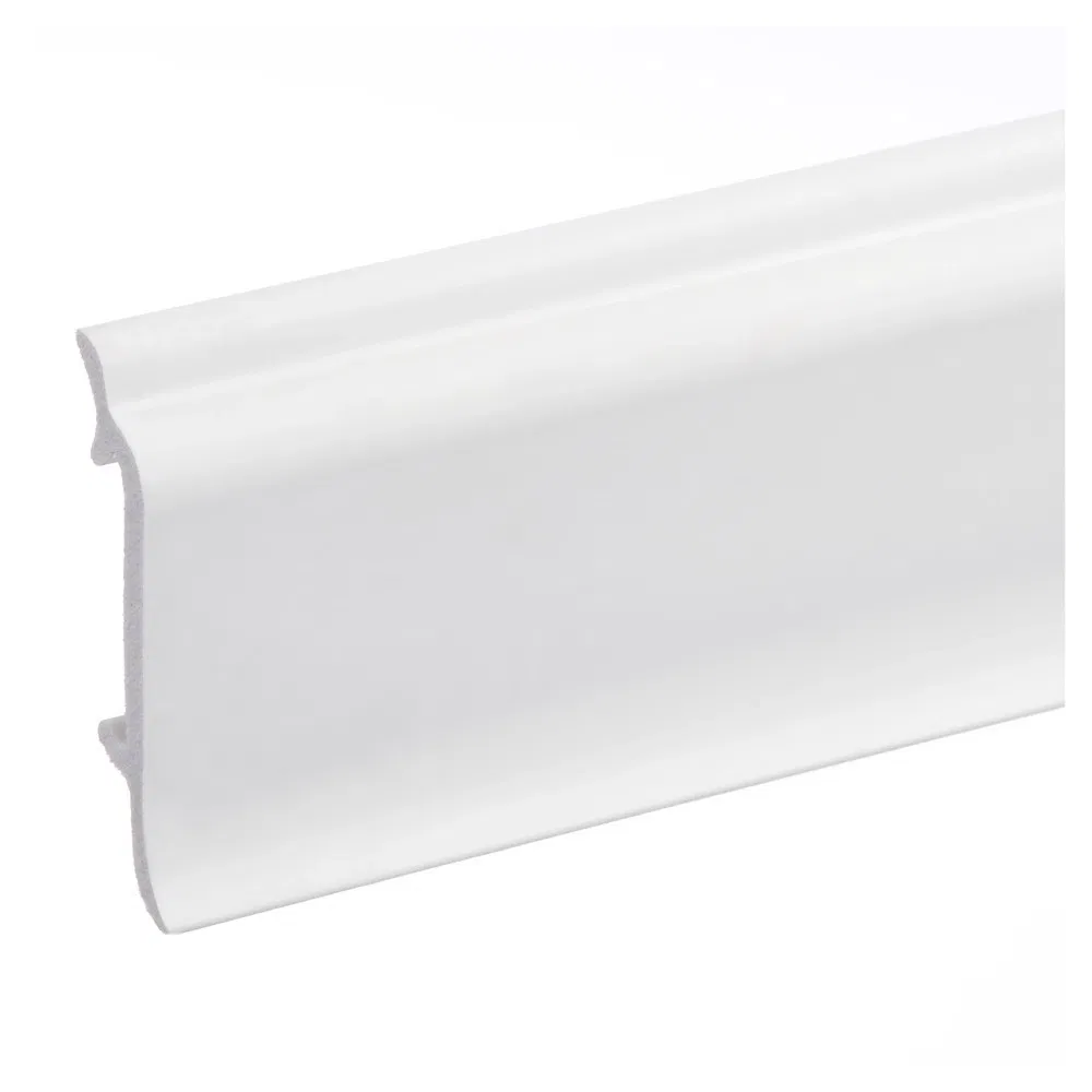 Plinta pardoseala Elegance, polimer dur, alb, 2440 x 19 x 83 mm