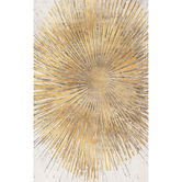Covor modern Reunion, poliester, auriu, 80 x 150 cm