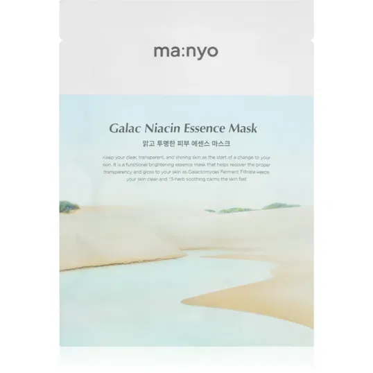 ma:nyo Galac Niacin Essence mască textilă iluminatoare cu efect de hidratare 30 g