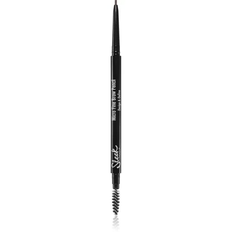 Sleek Micro-Fine Brow Pencil creion pentru sprâncene rezistent la apă cu pensula culoare Dark Brown 6,3 g