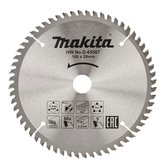 Panza fierastrau circular multimaterial Makita, 160 x 20 x 2.2 mm