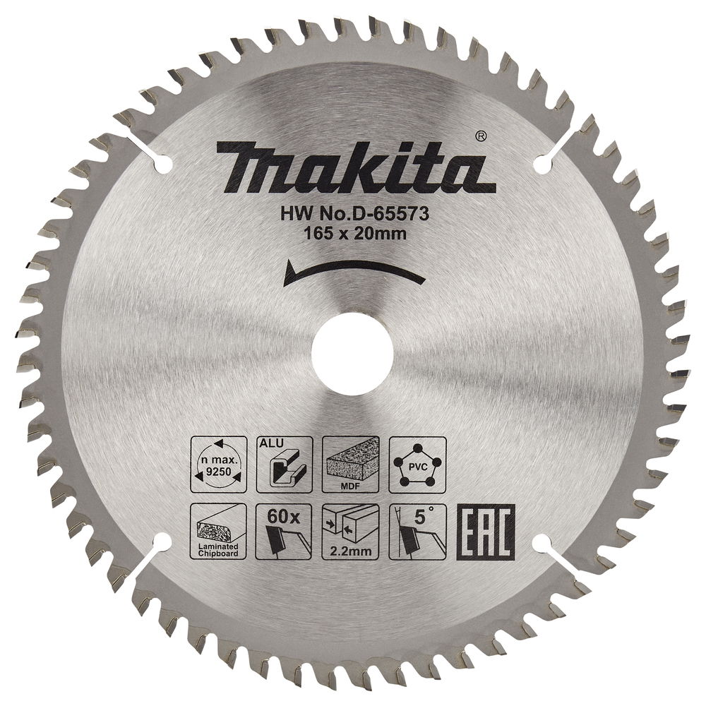 Panza fierastrau circular multimaterial Makita, 165 x 20 x 2.2 mm