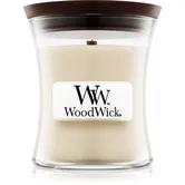 Woodwick Linen lumânare parfumată cu fitil din lemn 85 g