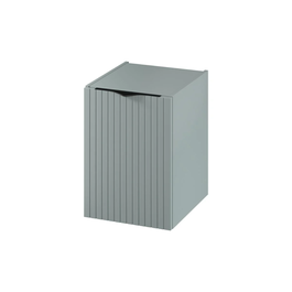 Dulap baie Tirso Fiord Cersanit, suspendat, 1 usa, MDF canelat, mat, gri, 40 x 44.7 x 55.1 cm