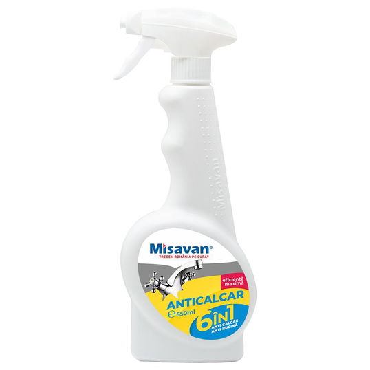 Solutie anticalcar Misavan 6 in 1, cu pulverizator, 750 ml
