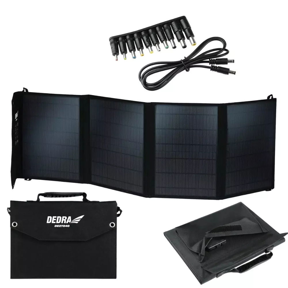 Panou solar fotovoltaic portabil Dedra DEZT0100, 40 W, 1160 x 335 x 4 mm