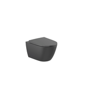 Vas WC suspendat Roca Ona Rimless, evacuare orizontala, negru mat