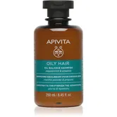 Apivita Oily Hair Oil Balance Shampoo sampon pentru curatarea profunda a scalpului seboreic pentru intarire si stralucire 250 ml