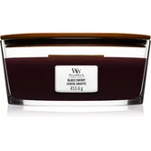 Woodwick Black Cherry lumânare parfumată cu fitil din lemn (hearthwick) 453 g