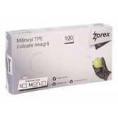 Manusi unica folosinta TPE Zorex, M, negru, 100 buc