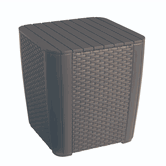 Masa cafea cu spatiu de depozitare Keter, plastic, cappuccino, 39 x 39 x 42.5 cm