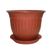 Ghiveci rotund cu suport Calla, polipropilena, teracota, 25 cm