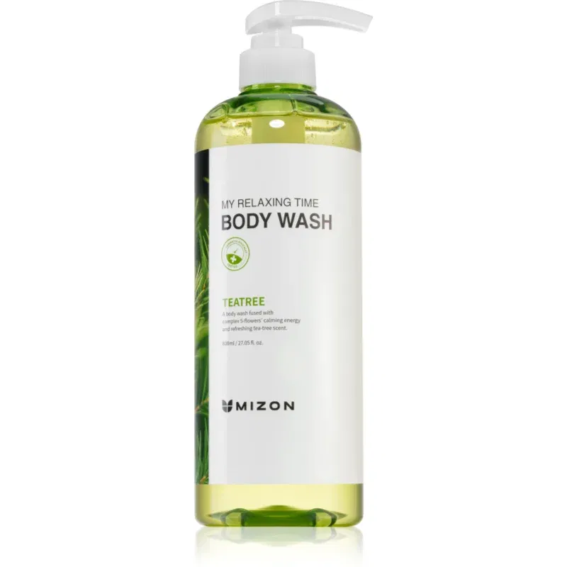 Mizon My Relaxing Time Tea Tree gel de dus revigorant pentru pielea problematică și grasă 800 ml