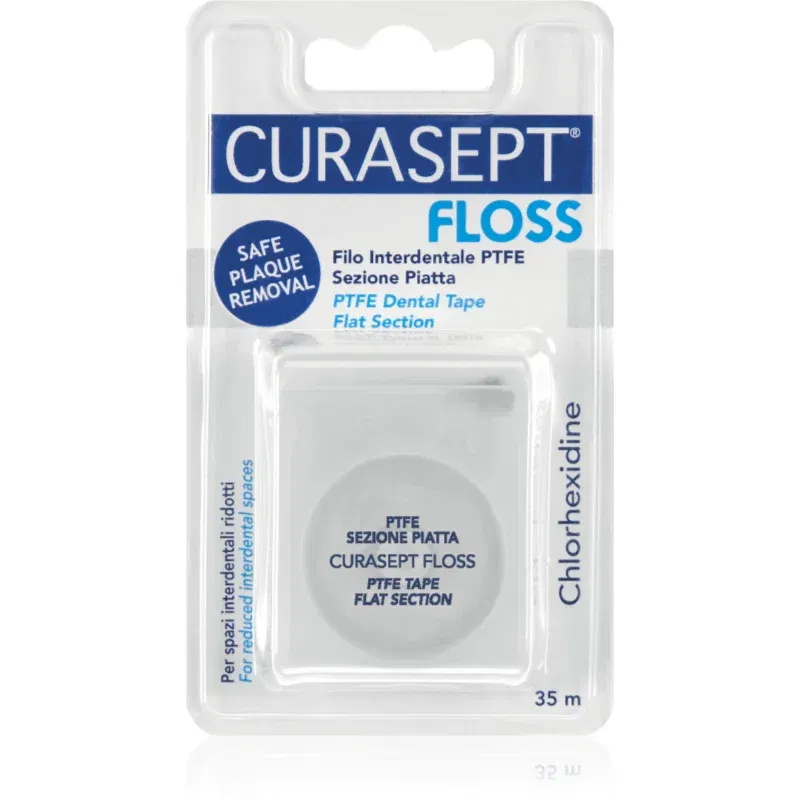 Curasept Dental Tape PTFE Flat Section banda dentara cu suprafata de teflon antibacterial 35 m