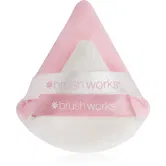 Brushworks Triangular Powder Puff Duo puf pentru pudra