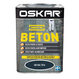Email Oskar Direct pe beton, gri RAL7016, interior/exterior, 0.75 l