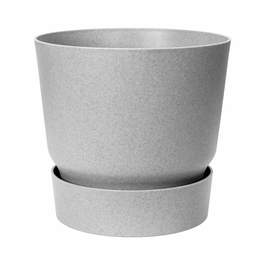 Ghiveci cu rezervor de apa Elho Greenville, plastic, gri, diametru 16 cm