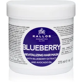 Kallos KJMN Professional Blueberry masca revitalizanta pentru par uscat, deteriorat si tratat chimic 275 ml