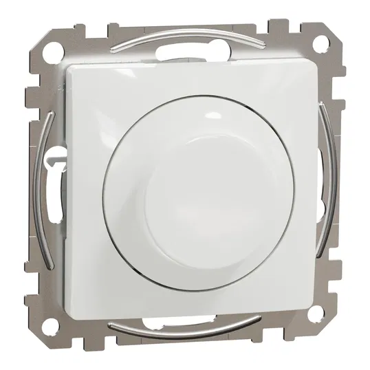 Variator universal rotativ LED Schneider Sedna SDD111502, max. 100 W, incastrat, pentru interior, termoplastic, alb, 73 x 73 x 55 mm