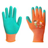 Manusi protective copii Neo Tools, latex, portocaliu/verde, marimea 3