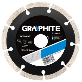 Disc diamantat segmentat, Graphite, 125 x 22.2 x 2.2 mm