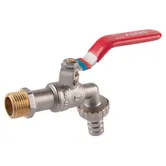 Robinet cu bila F-Comfort dublu serviciu Ferro KCN3, filet exterior, alama, argintiu, 1