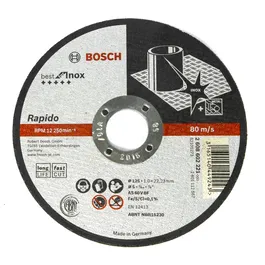 Disc debitare drept inox, Bosch Expert 2608602221, 125 X 22,23 X 1 mm
