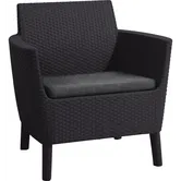 Fotolii Keter Salemo Duo, pentru gradina, plastic, 74 x 67 x 76 cm, gri antracit