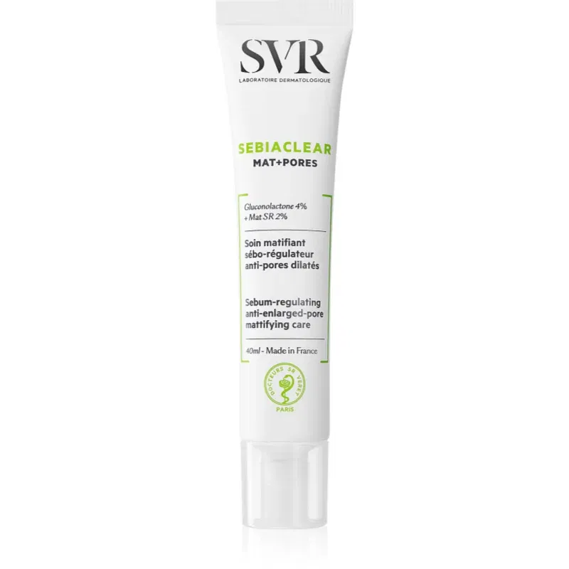 SVR Sebiaclear Mat+Pores fluid matifiant pentru reglarea cantitatii de sebum. 40 ml