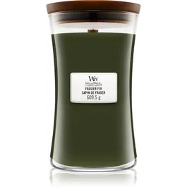Woodwick Frasier Fir lumânare parfumată cu fitil din lemn 609.5 g