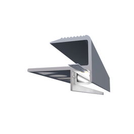 Profil banda LED pentru treapta LED.814.10.1.2.MKR2, aluminiu, incorporabil, mat, gri, 24 x 1200 mm