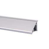 Profil inaltator blat bucatarie, PVC si aluminiu, argintiu, 4 m