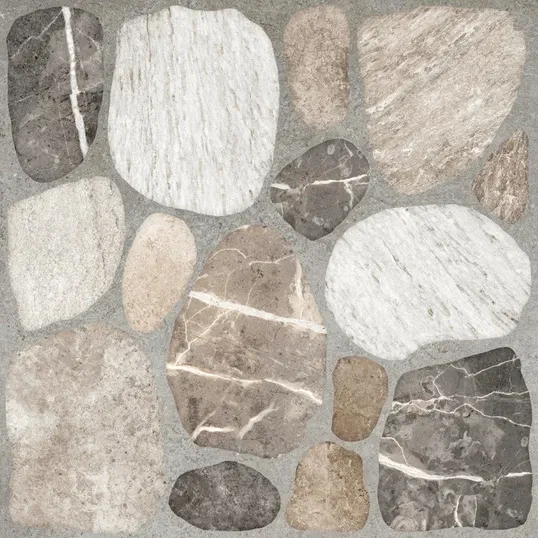 Gresie portelanata exterior Kai Rio, aspect piatra, PEI 4, R10, beige, 45 x 45 cm