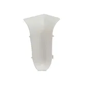 Set colt interior plinta parchet, stejar Alb mat, PVC, 55 x 22 mm, 2 bucati/set