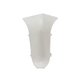 Set colt interior plinta parchet, stejar Alb mat, PVC, 55 x 22 mm, 2 bucati/set