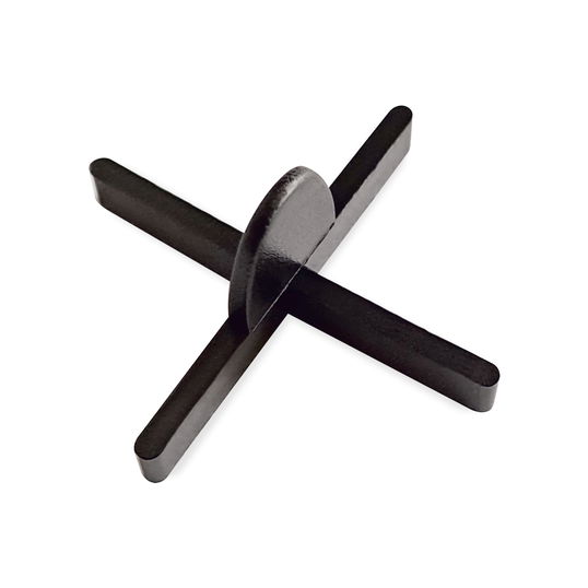 Distantier placi ceramice, tip cruce, refolosibili, polipropilena, negru, 1 mm, 100 bucati