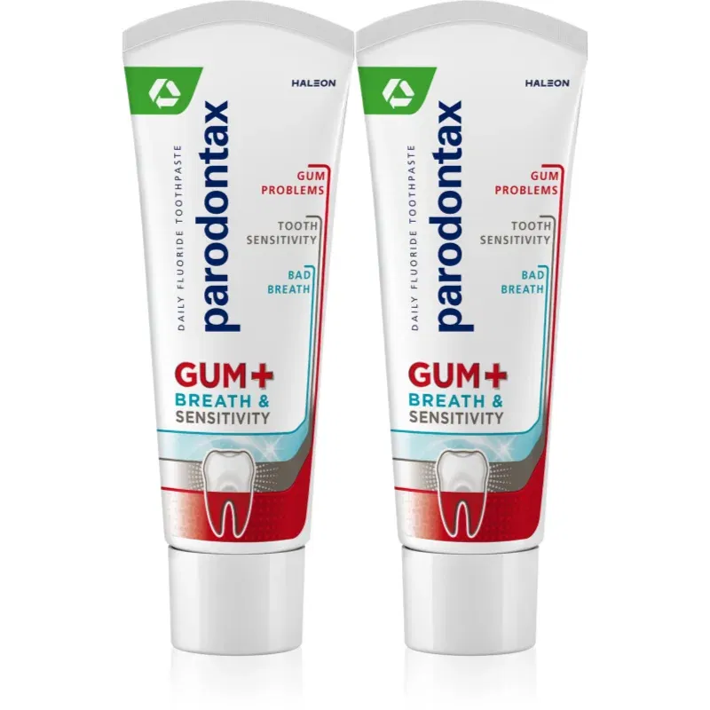 Parodontax Gum And Sens Original Pasta de dinti protectie complexa impotriva respiratiei mirositoare 2x75 ml