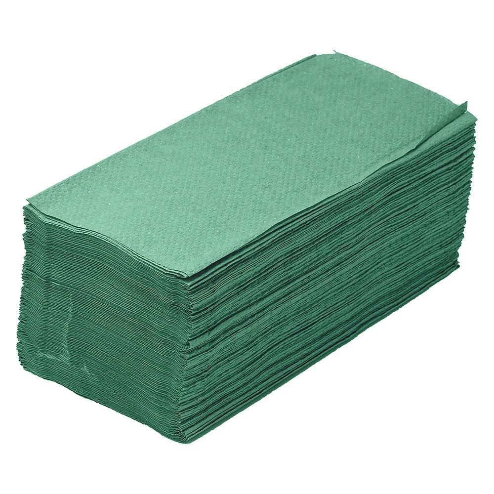 Prosoape hartie pliate V Misavan, verde, 1 strat, 20 set/bax, 180 buc/set