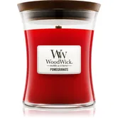 Woodwick Pomegranate lumânare parfumată cu fitil din lemn 275 g