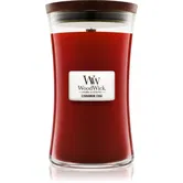 Woodwick Cinnamon Chai lumânare parfumată cu fitil din lemn 609.5 g