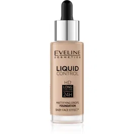 Eveline Cosmetics Liquid Control fond de ten lichid pipeta culoare 035 Natural Beige 32 ml