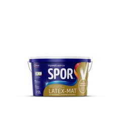 Vopsea super-lavabila interior Spor latex-mat, alb, 2 l