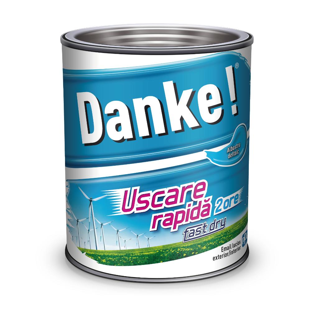 Email Danke Uscare Rapida, pentru lemn, metal, zidarie, exterior/interior, albastru deltaic, 2.5 l