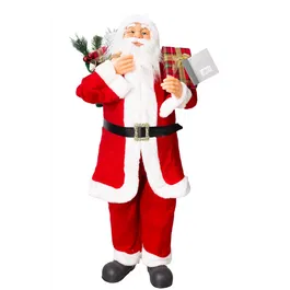 Mos Craciun cu LED, rosu, 110 cm