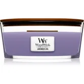 Woodwick Lavender Spa lumânare parfumată cu fitil din lemn (hearthwick) 453 g