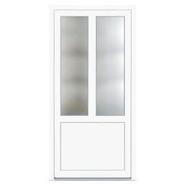 Usa PVC pentru intrare, alb, 98 x 200 cm, 5 camere, stanga