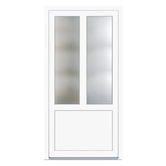 Usa PVC pentru intrare, alb, 98 x 198 cm, 5 camere, dreapta