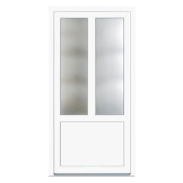 Usa PVC pentru intrare, alb, 98 x 198 cm, 5 camere, dreapta