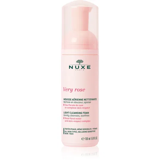 Nuxe Very Rose Light Cleansing Foam demachiant spumant delicat pentru toate tipurile de ten 150 ml