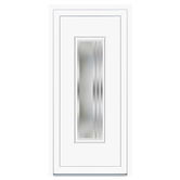 Usa PVC pentru intrare, alb, 98 x 200 cm, 5 camere, dreapta